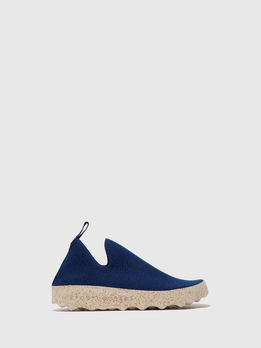 Men ASPORTUGUESAS Care | Elasticated Trainers Care Navy S.Cafe Stretch