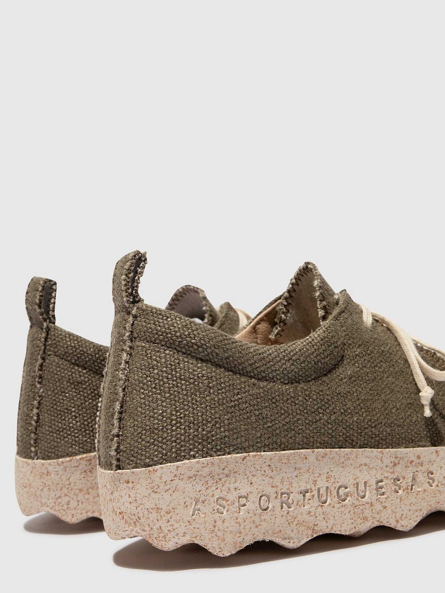 Men ASPORTUGUESAS Chat | Slip-On Shoes Chat Military Green Hemp
