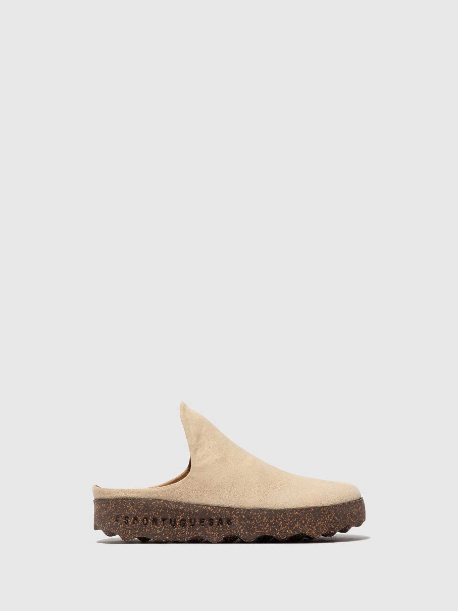 Women ASPORTUGUESAS Clay | Slip-On Mules Clay Beige (Suede)