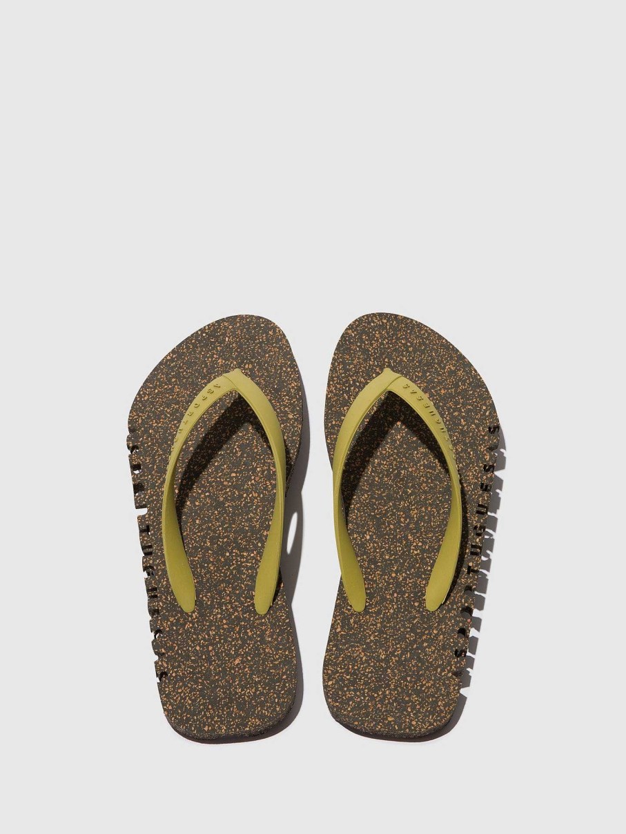 Women ASPORTUGUESAS Bumpy | Beach Flip-Flops Bumpy Black & Mlt. Gold Strap